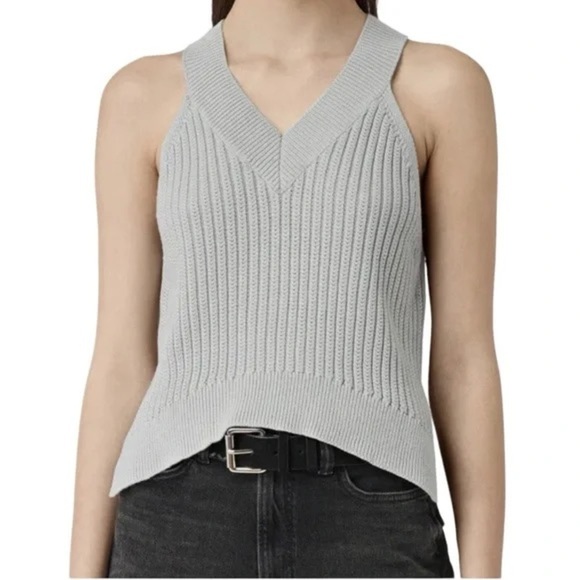 Allsaints Manson Cropped Knit Sweater Vest Size Large EUC - Picture 1 of 5